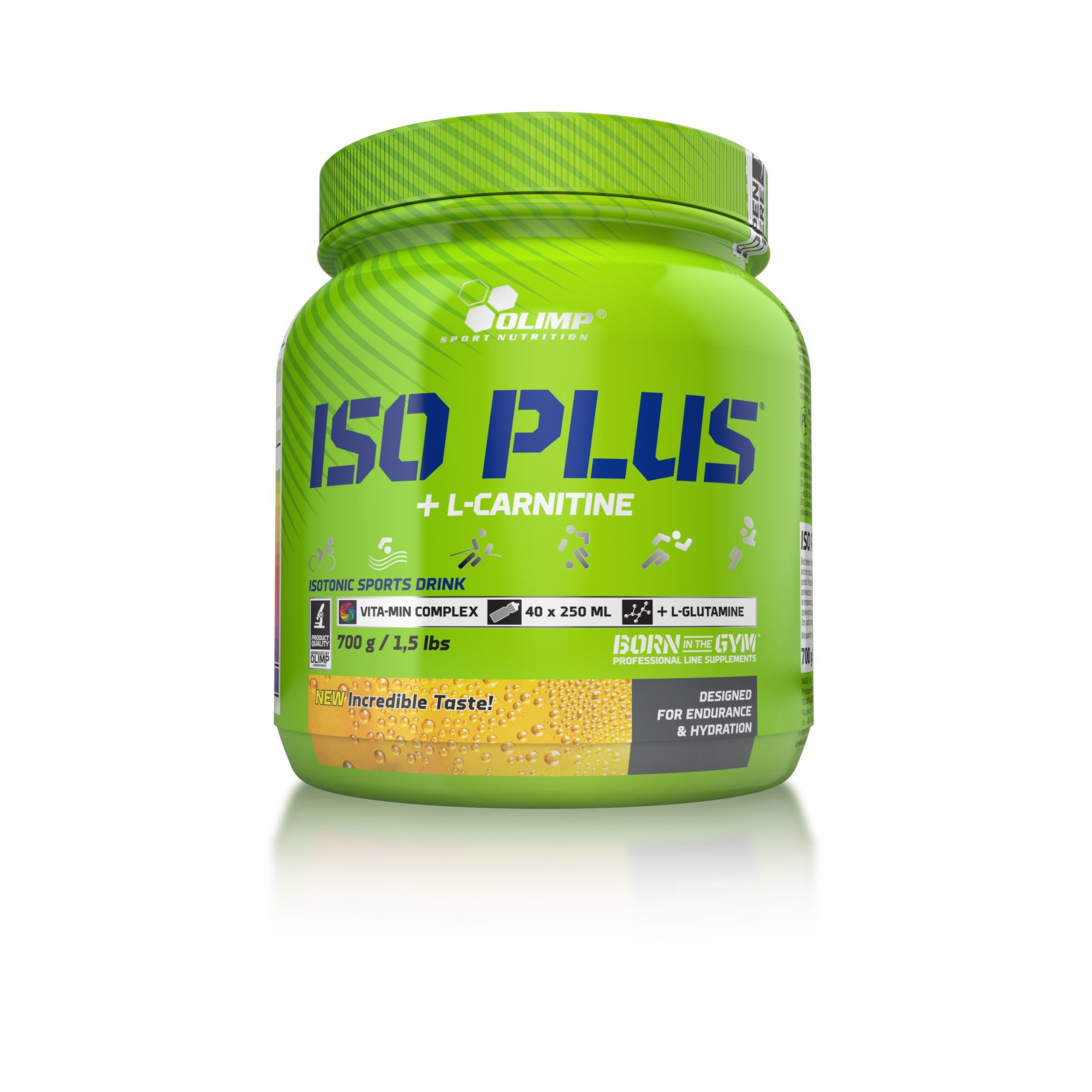 Olimp Iso Plus Isotonic with L-Carnitine Powder ORANGE A D B2 B1 700g Packaging status original