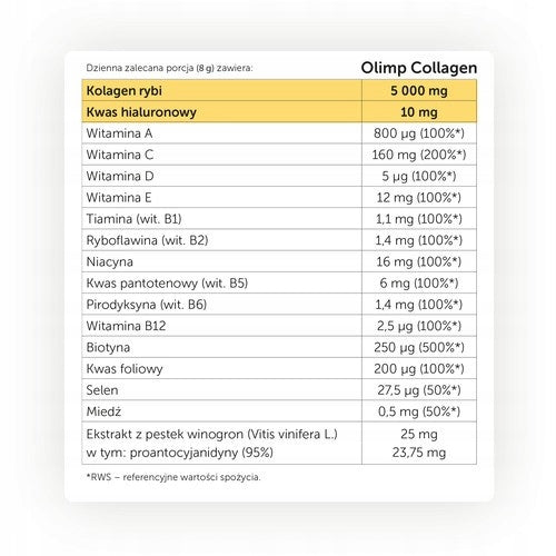 Olimp Labs Collagen Powder, Pineapple Flavour, 240 g Name zdrowe włosy, skóra, paznokcie, antyoksydant