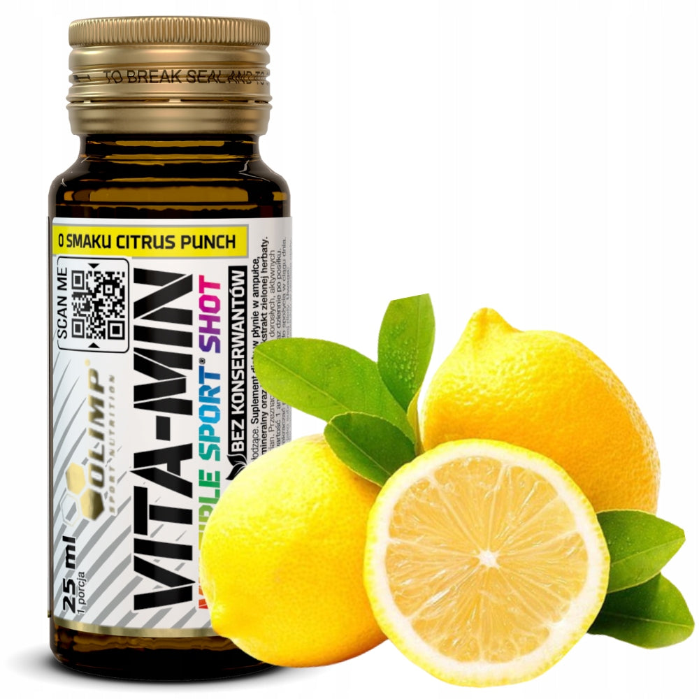 Olimp Vita-Min MULTIPLE SPORT SHOT 25ml Vitamins LEMON Minerals