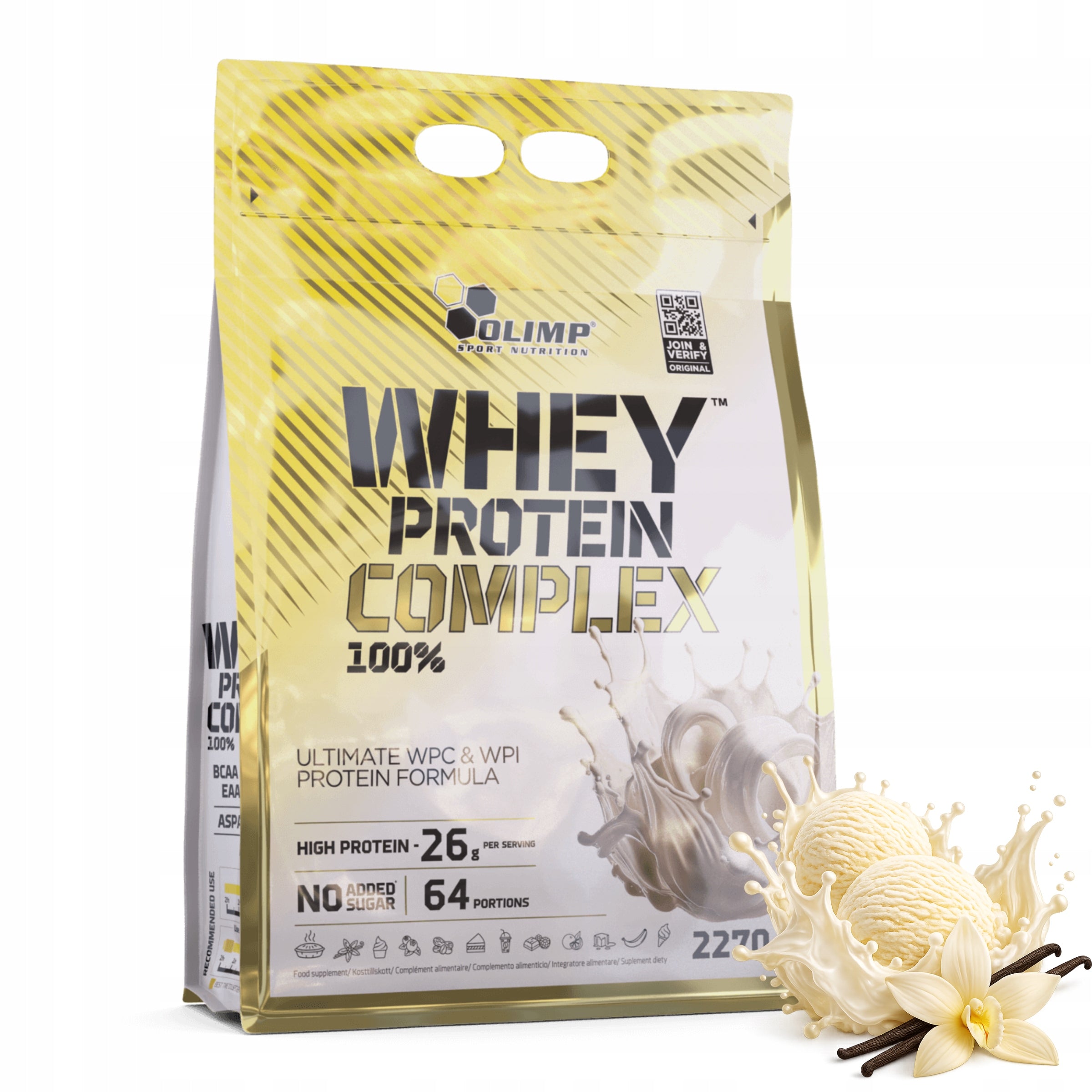 Olimp WHEY PROTEIN COMPLEX 2270g PROTEIN WPI WPC Vanilla ice cream