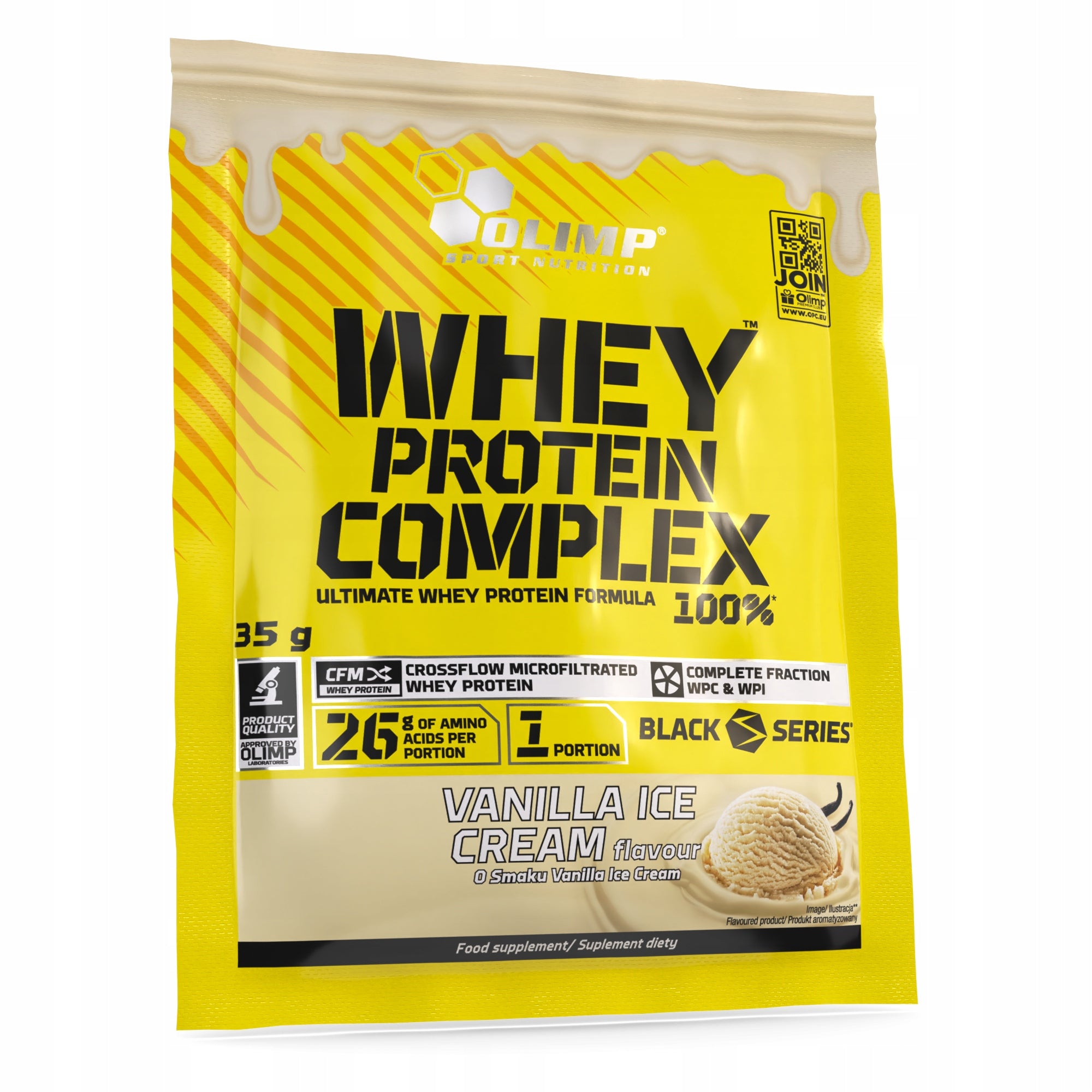 Olimp Whey Protein Complex 100% serving 35g VANILLA ICE CREAM Expiration date at least 3 months from the date of purchase