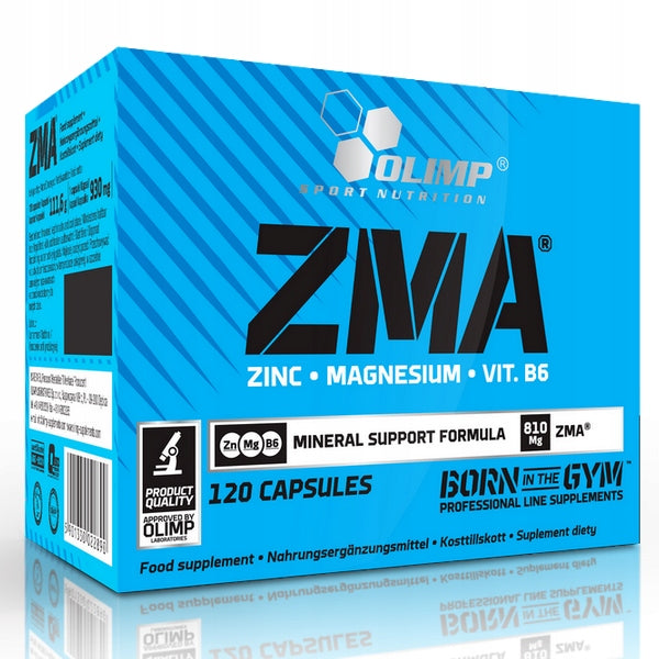 Olimp ZMA 120 kaps ZINC MAGNESIUM VIT B6 REGENERATION LIBIDO HEALTHY SLEEP EAN (GTIN) 5901330022890