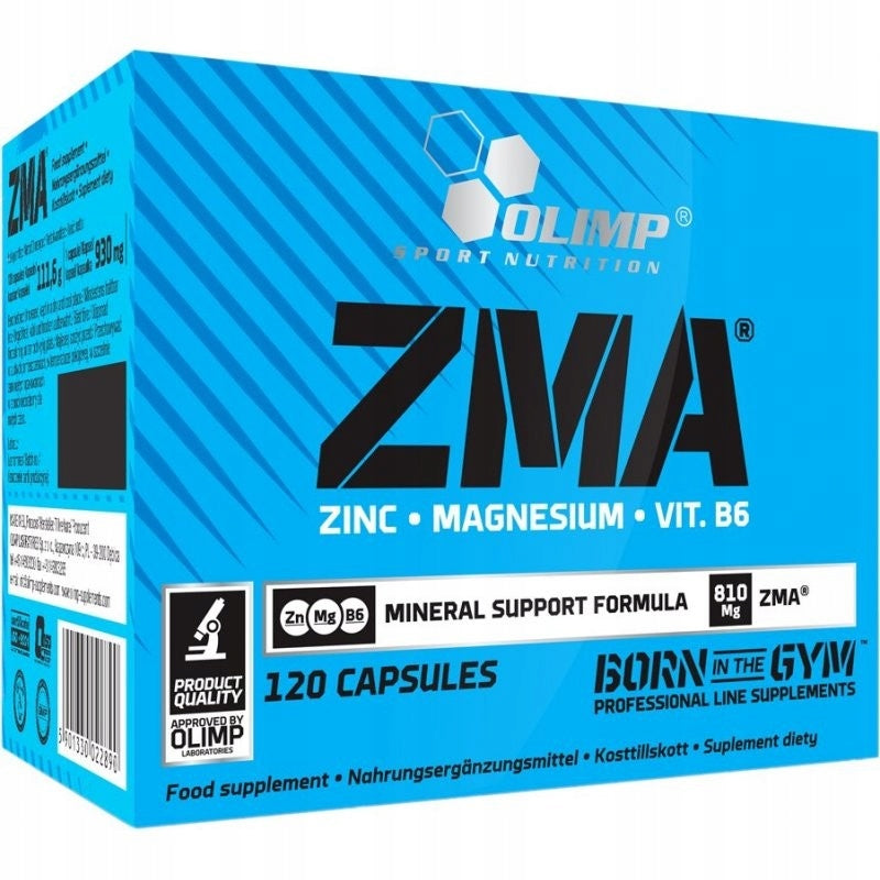 Olimp ZMA 120 kaps ZINC MAGNESIUM VIT B6 REGENERATION LIBIDO HEALTHY SLEEP