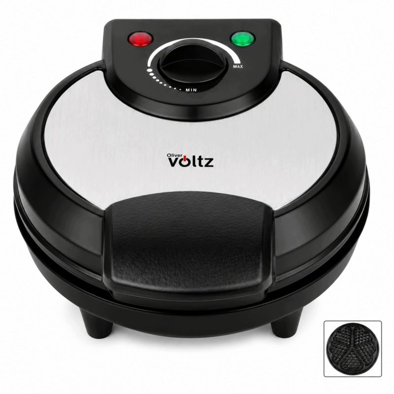 Oliver Voltz OV51442GA, 1300 W, Szív alakú, Acél/Bakelit, Gofrisütő