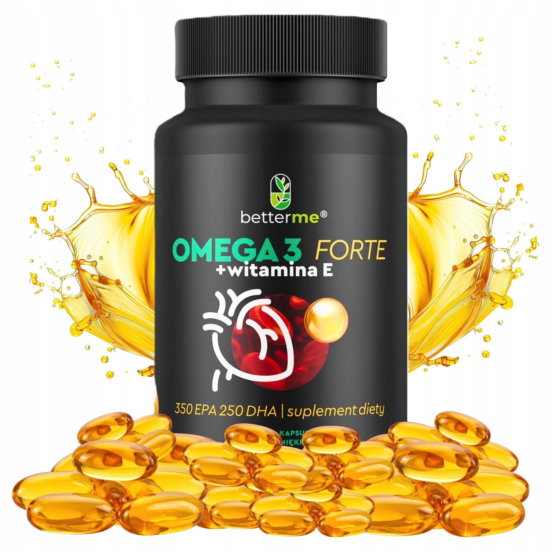 Omega 3 – 120 capsules - Forte Fish Oil, EPA DHA 600mg - for heart, brain