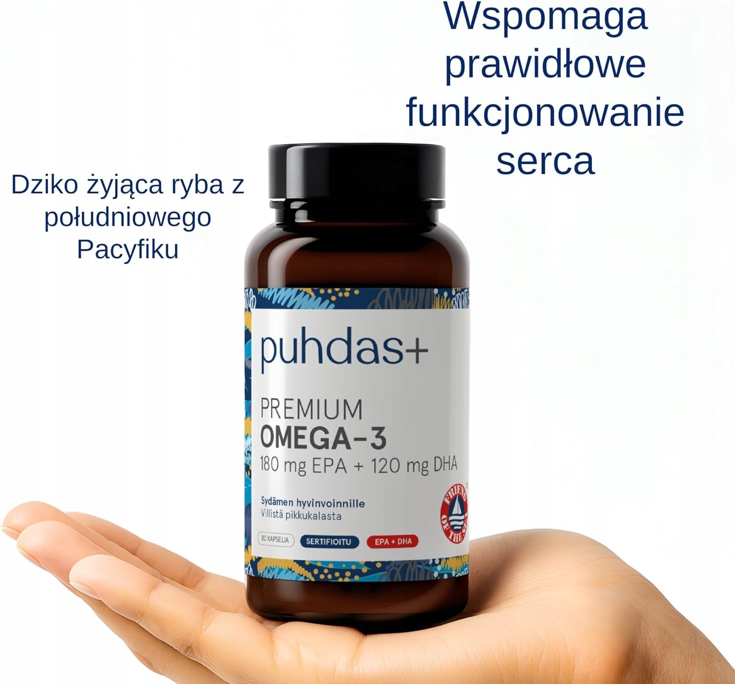 Omega 3 180 EPA 120 DHA 80 kaps olej rybi Finlandia Premium Expiration date not specified