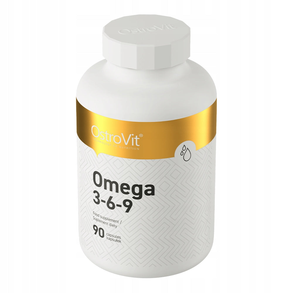 Omega 3-6-9 OstroVit 90 caps FATTY ACIDS Fish Oil + Linen + VIT E Expiration date not specified