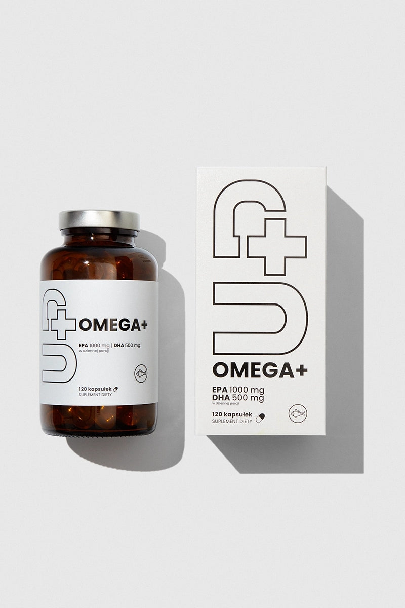 Omega 3 Capsules UP Health Pharma 120 kaps 500mg EPA 250mg DHA Per Heart Packaging status original