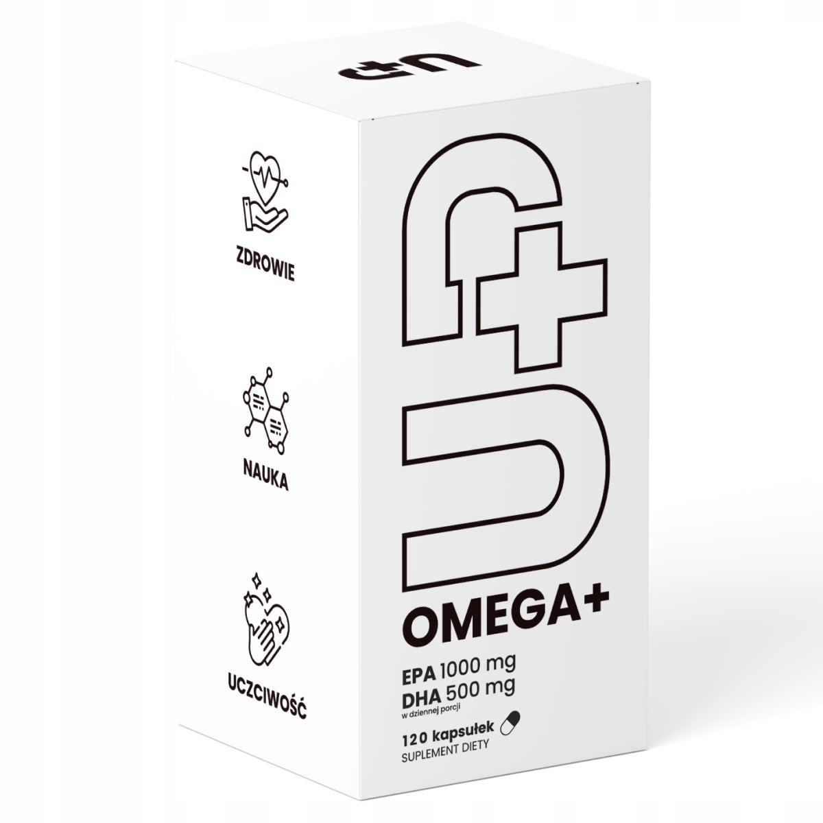 Omega 3 Capsules UP Health Pharma 120 kaps 500mg EPA 250mg DHA Per Heart