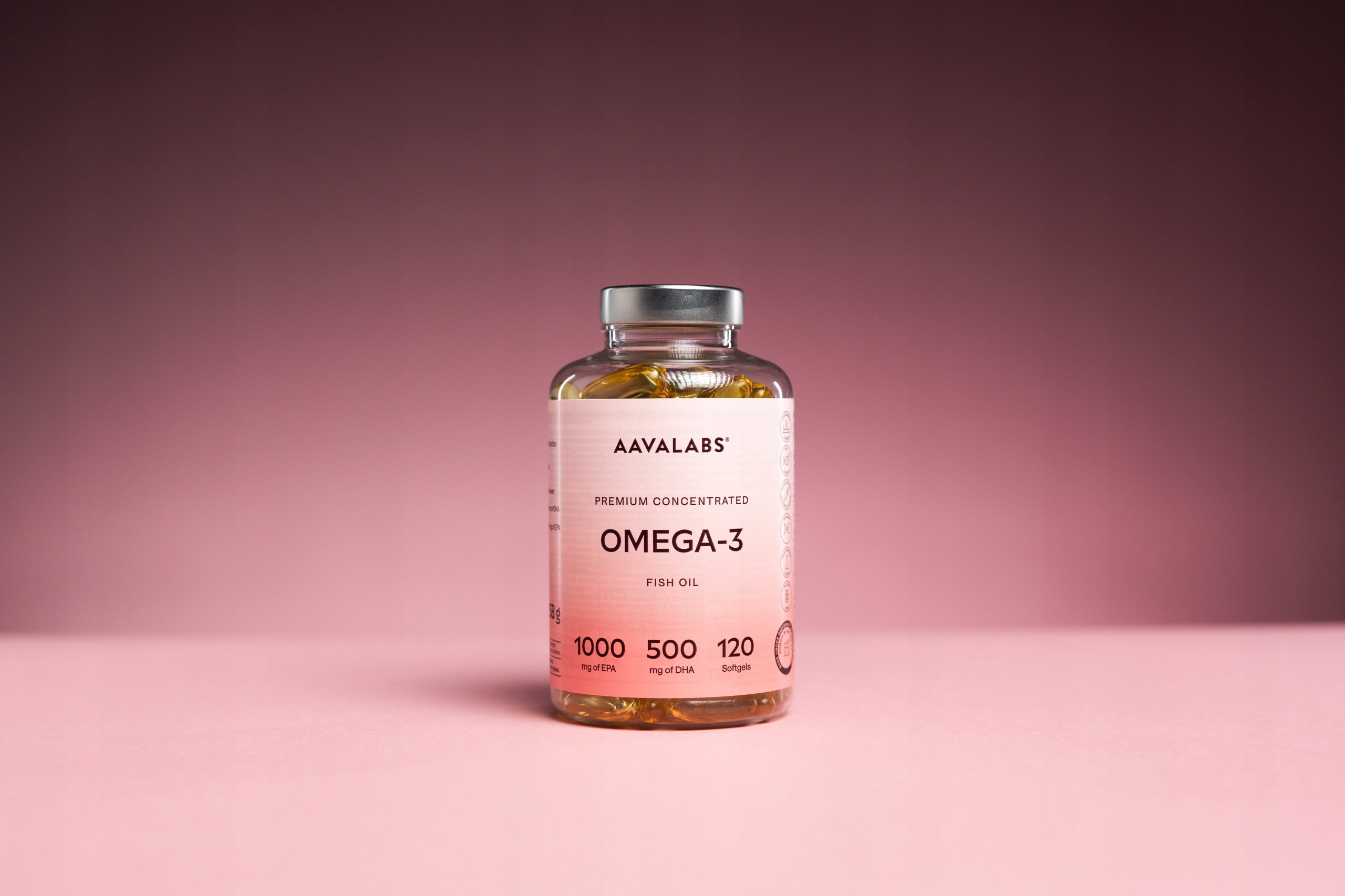 Omega 3 EPA 1000 mg DHA 500 mg – heart, brain, vision 120 kaps | Aavalabs Basic ingredient omega-3 fatty acids
