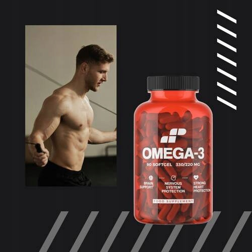 Omega-3 EPA 330mg DHA 220mg 90 kaps Heart Vitamin E Fish Oil MP NUTRITION Expiration date at least six months from the date of purchase