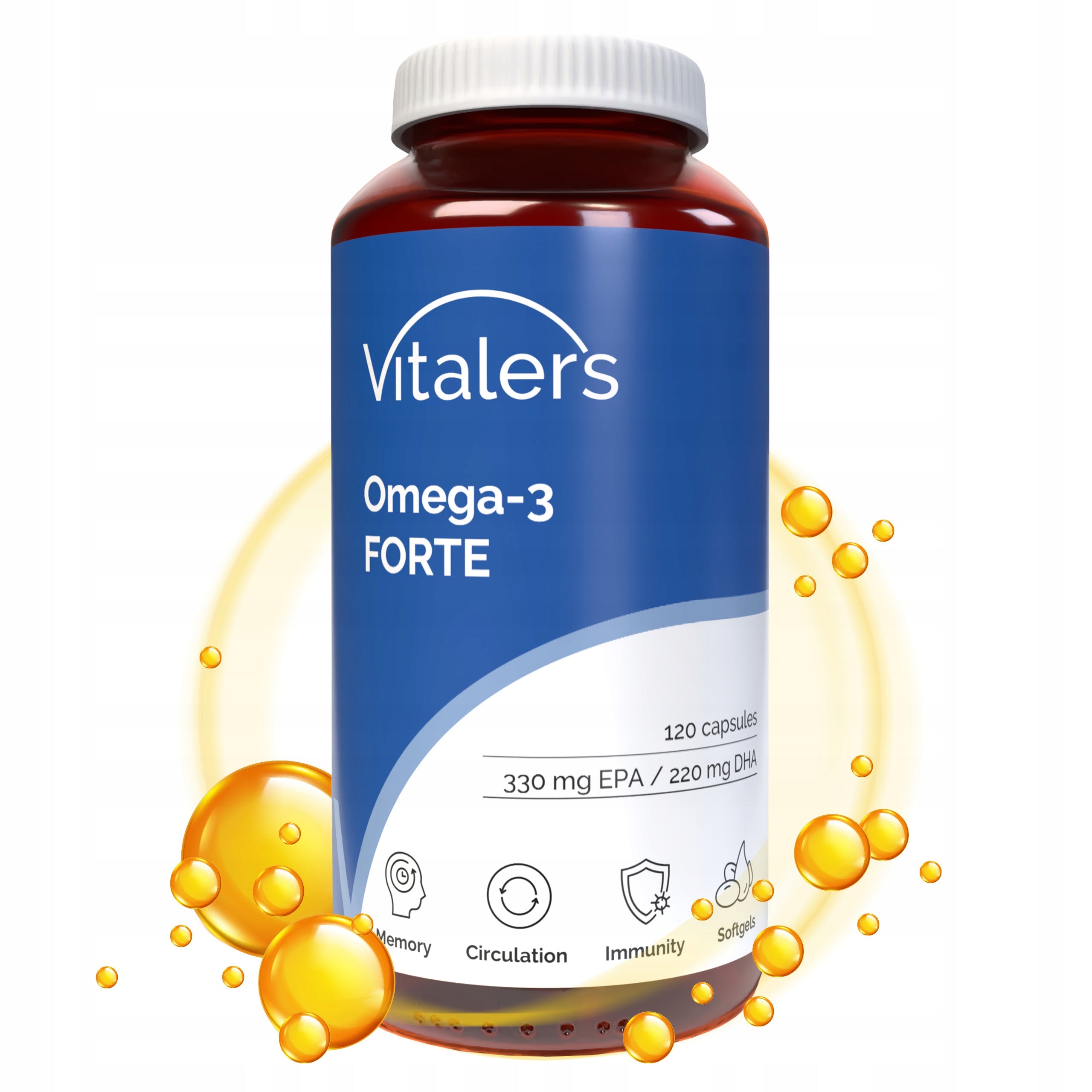 Omega 3 FORTE 1000 mg for 120 days 330 EPA 220 DHA Healthy Heart Brain + Freebie Medical device no