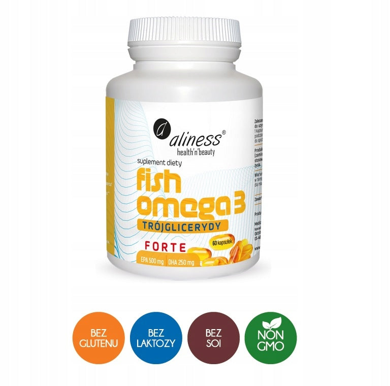 Omega 3 Fish Aliness Functions of the Heart Immunity Brain 500/250 mg 60 pcs. Brand Aliness