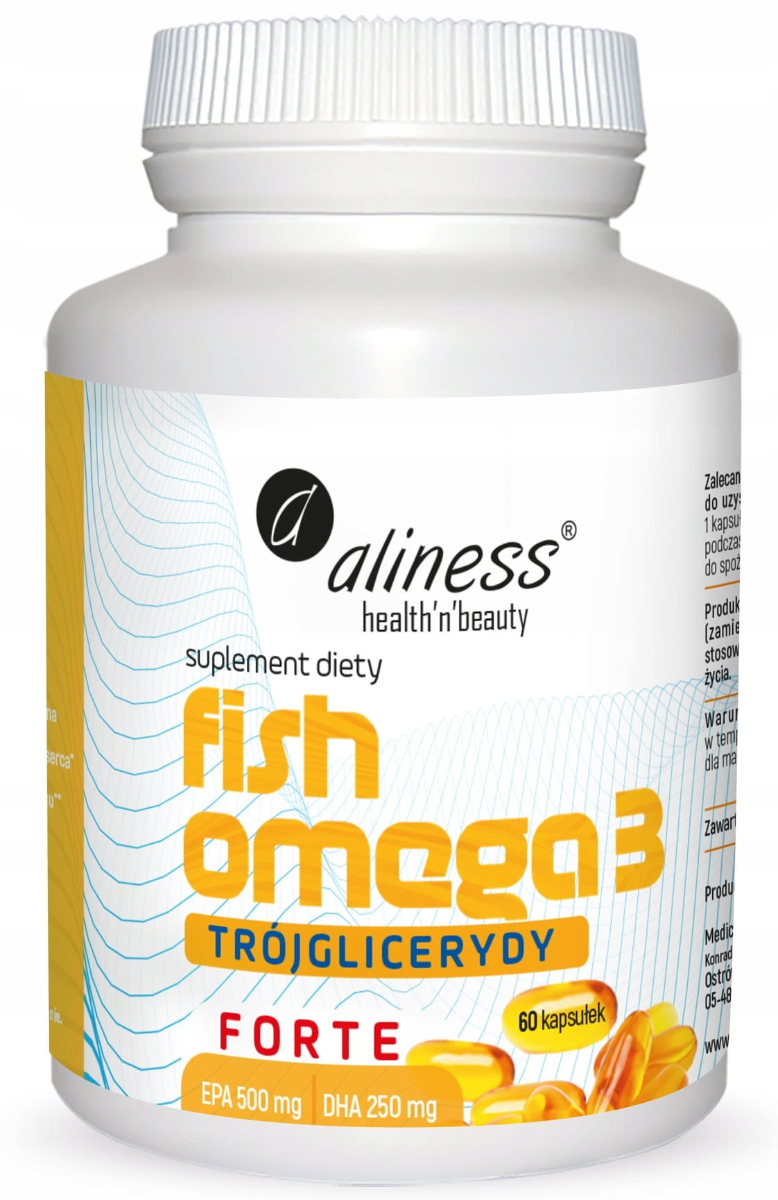 Omega 3 Fish Aliness Functions of the Heart Immunity Brain 500/250 mg 60 pcs.