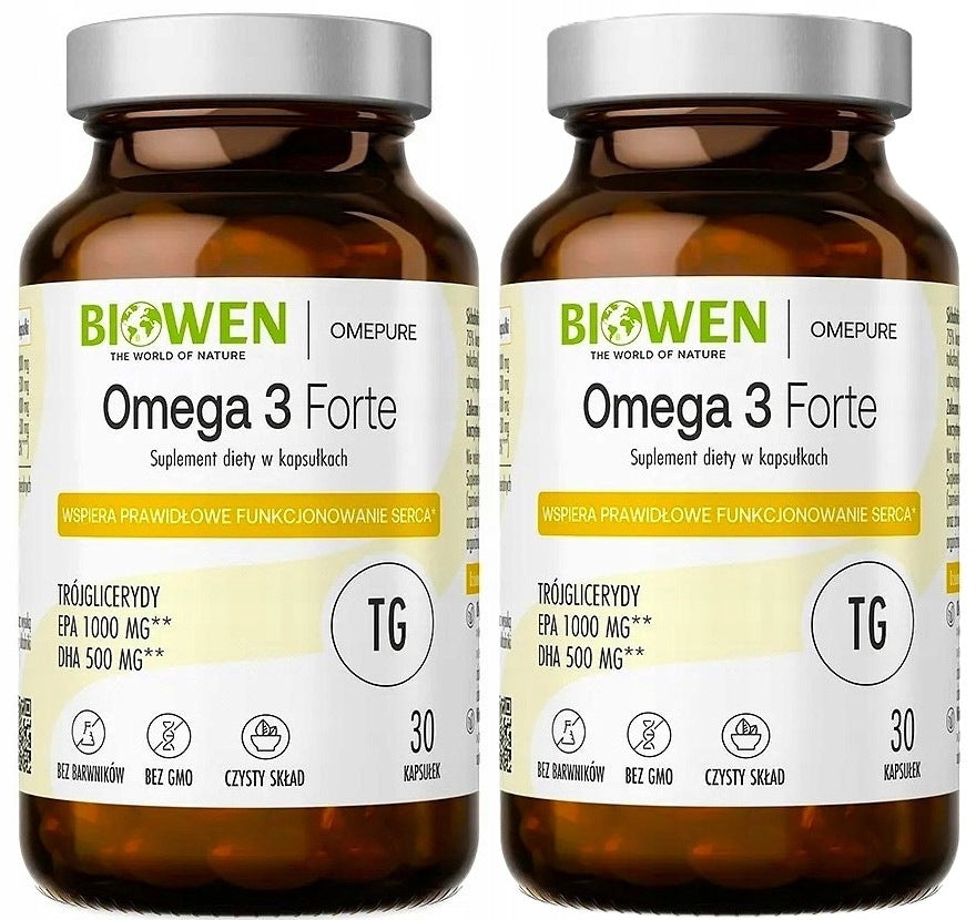 Omega 3 Forte Biowen Dietary supplement triglycerides EPA DHA 30 kap vitaminE