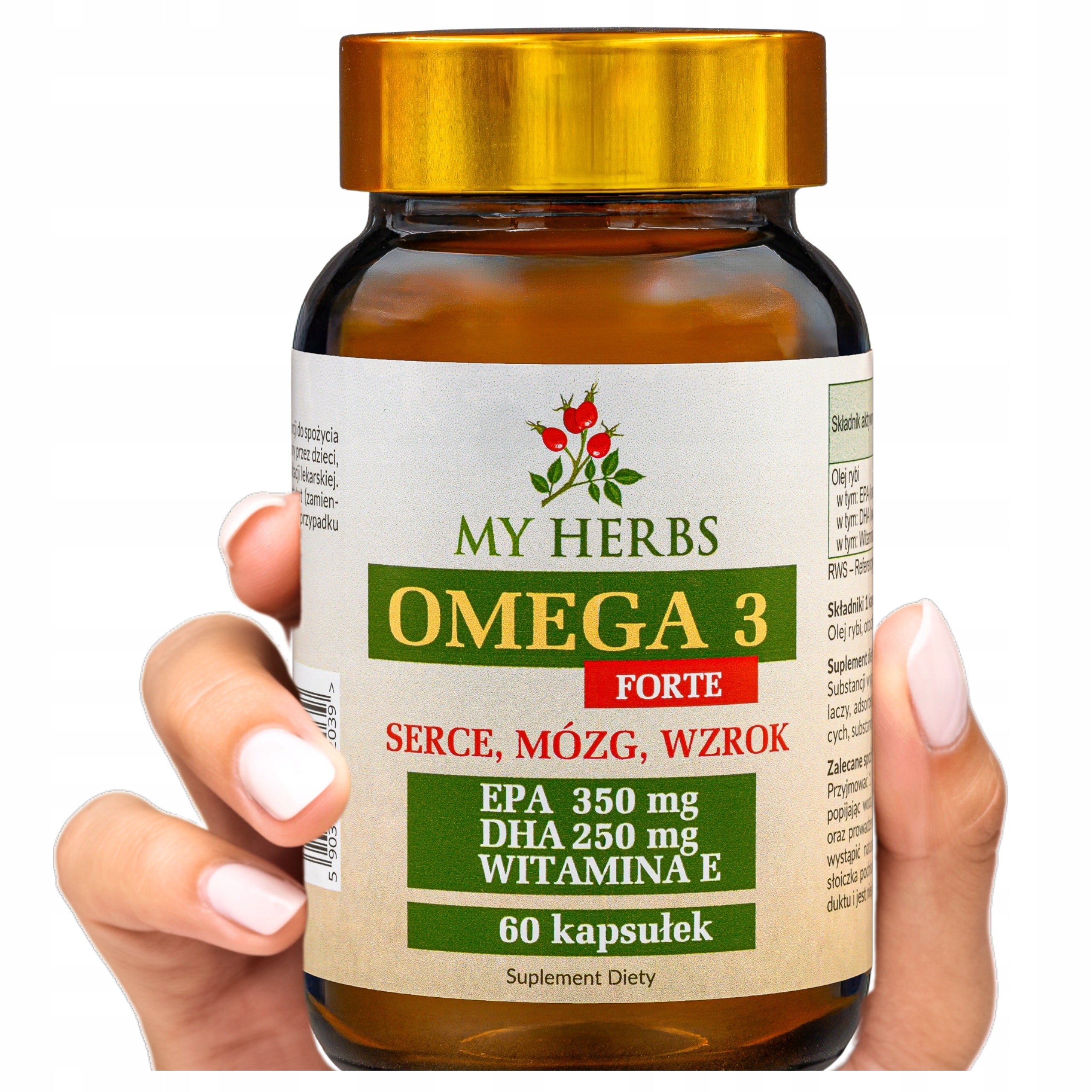 Omega 3 Forte EPA DHA Vitamin E 60 capsules heart brain vision