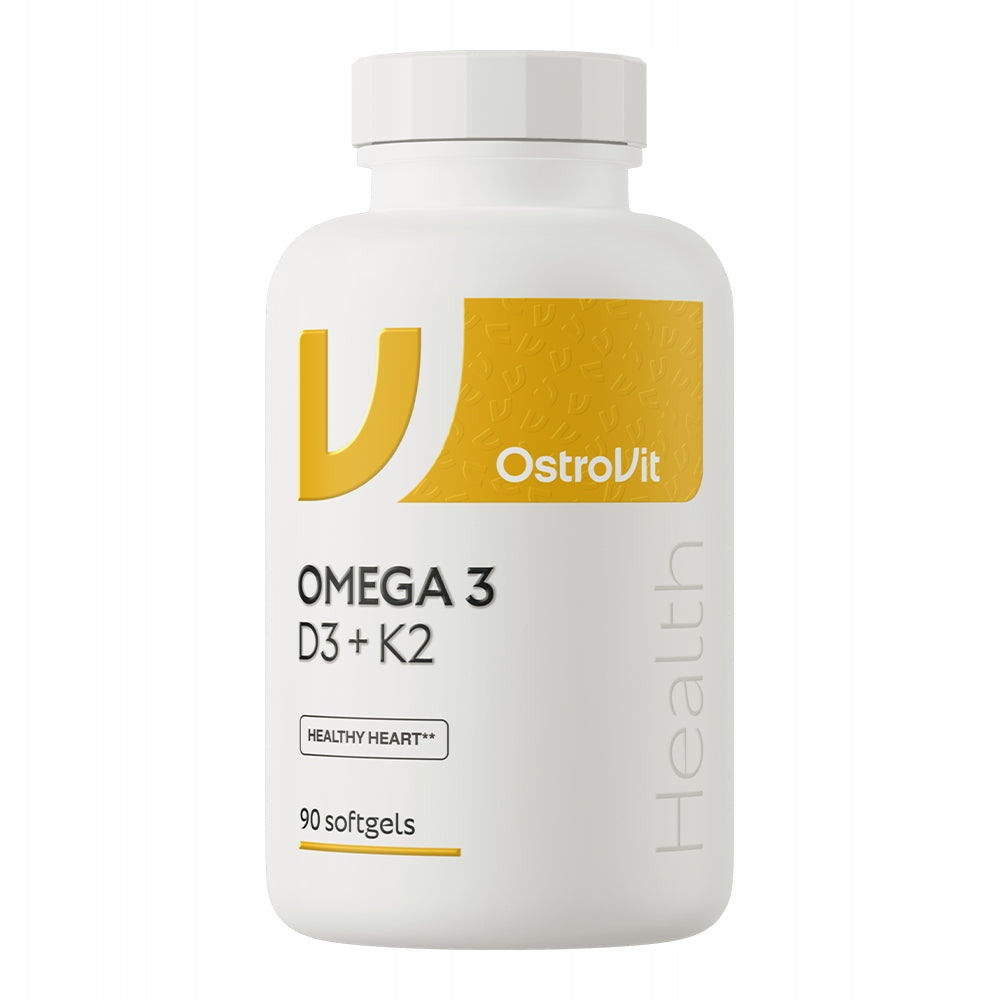 Omega 3 OstroVit D3+K2 90 caps FATTY ACIDS Heart Bone Brain Immunity