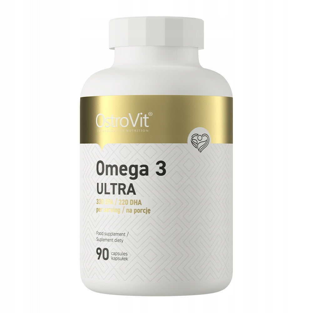 Omega 3 OstroVit Ultra 90 kap FISH OIL 1000 MG 330 MG EPA + 220 MG DHA