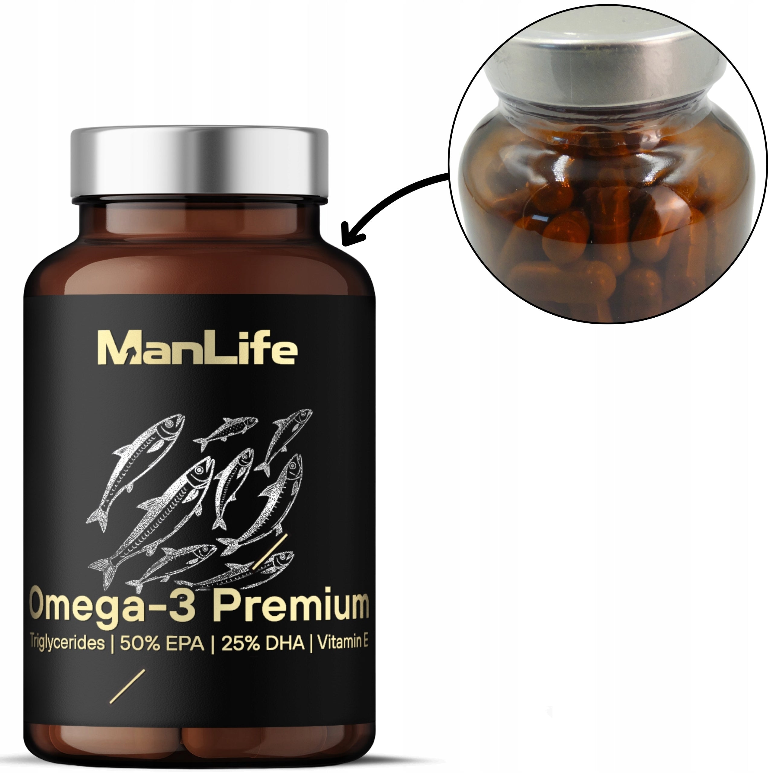 Omega 3 Premium | TRIGLYCERIDES | 1000 EPA 500 DHA per serving | LOW TOTOX For for men for seniors for athletes