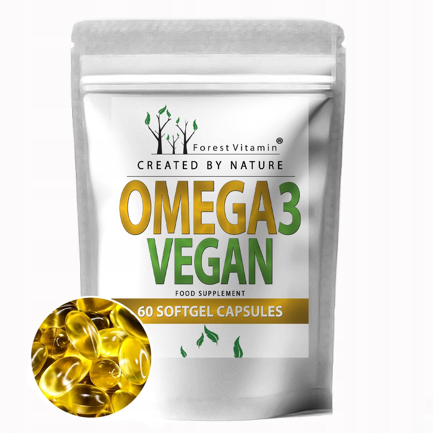 Omega 3 Vegan 60 Capsules FATTY ACIDS HEALTHY FATS HEART IMMUNITY