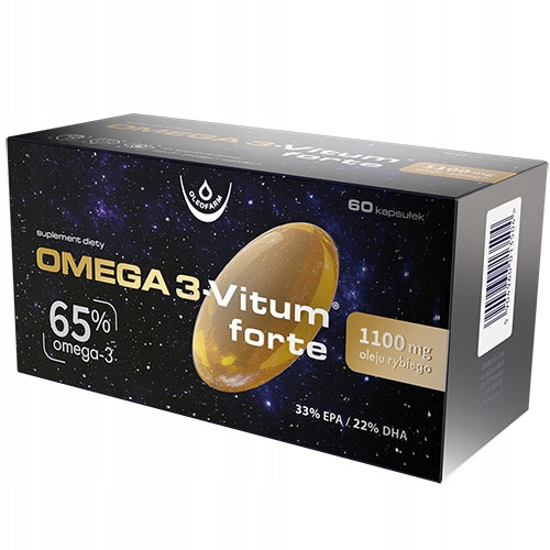 Omega-3 Vitum Forte OLEOFARM 1100 mg 60 capsules DHA and EPA Fish Oil