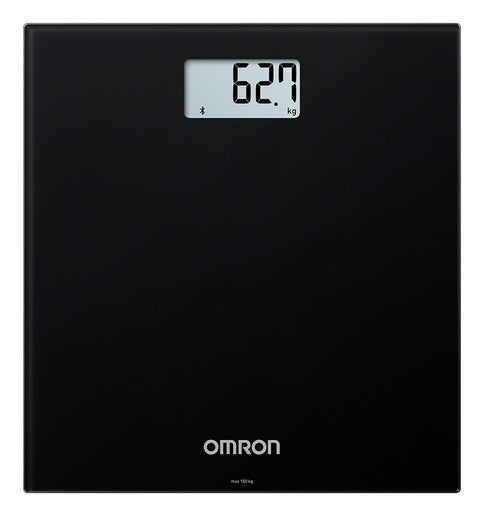 Omron Electronic bathroom scale HN-300T2-EBK Intelli IT Additional features non-slip base smartphone connection measuring muscle mass fat level measurement water level measurement user recognition low battery indicator