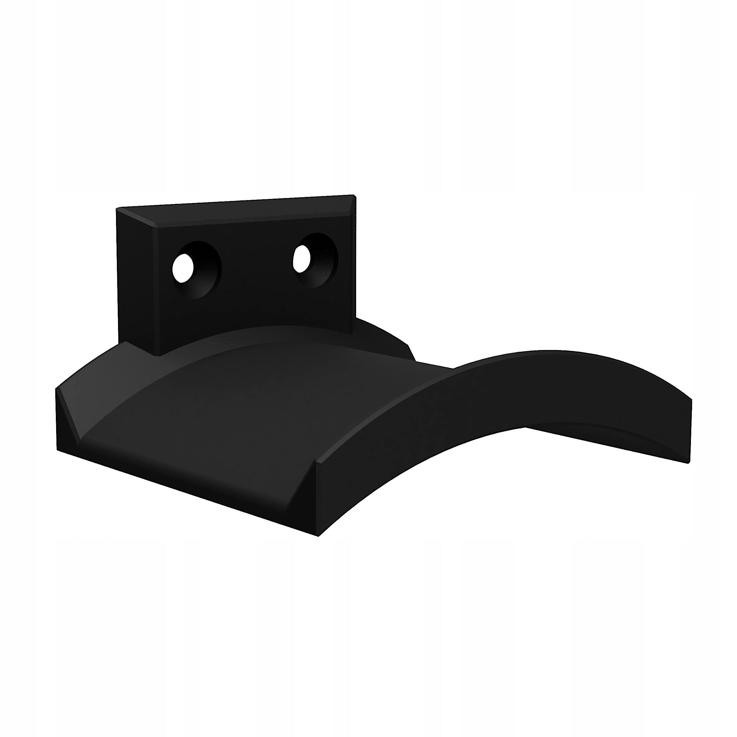 On-Ear Headphone Holder Universal Black + Screws