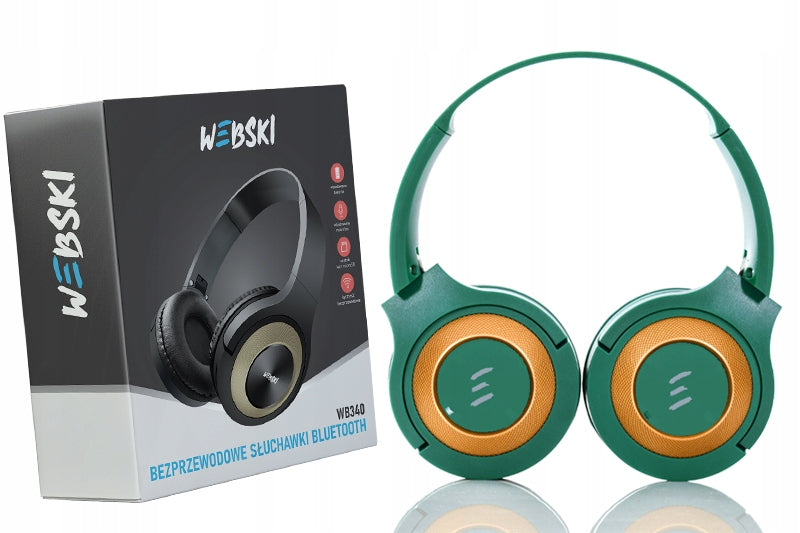 On-Ear Headphones with Built-in Microphone SD Card Reader RADIO Brand Webski