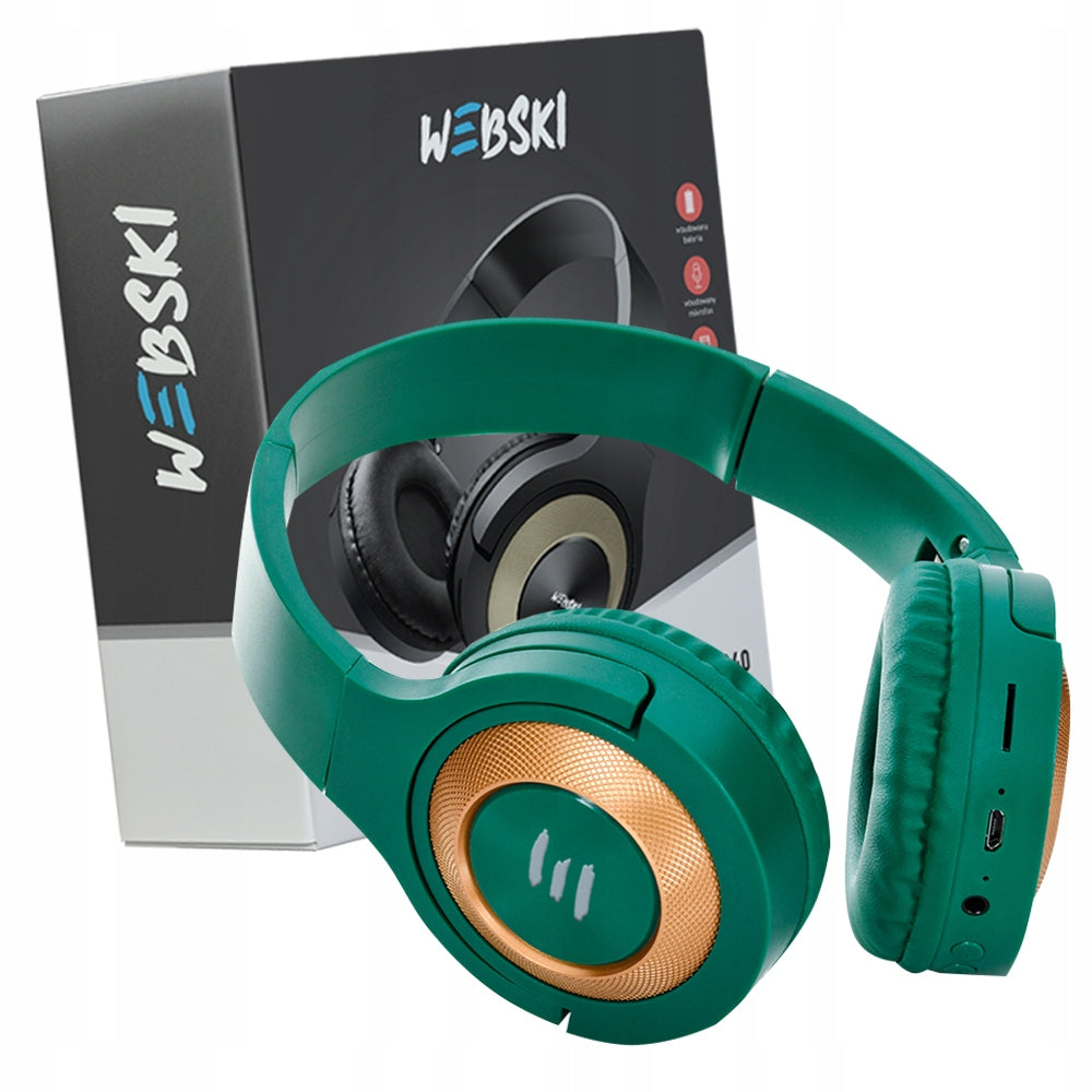 On-Ear Headphones with Built-in Microphone SD Card Reader RADIO
