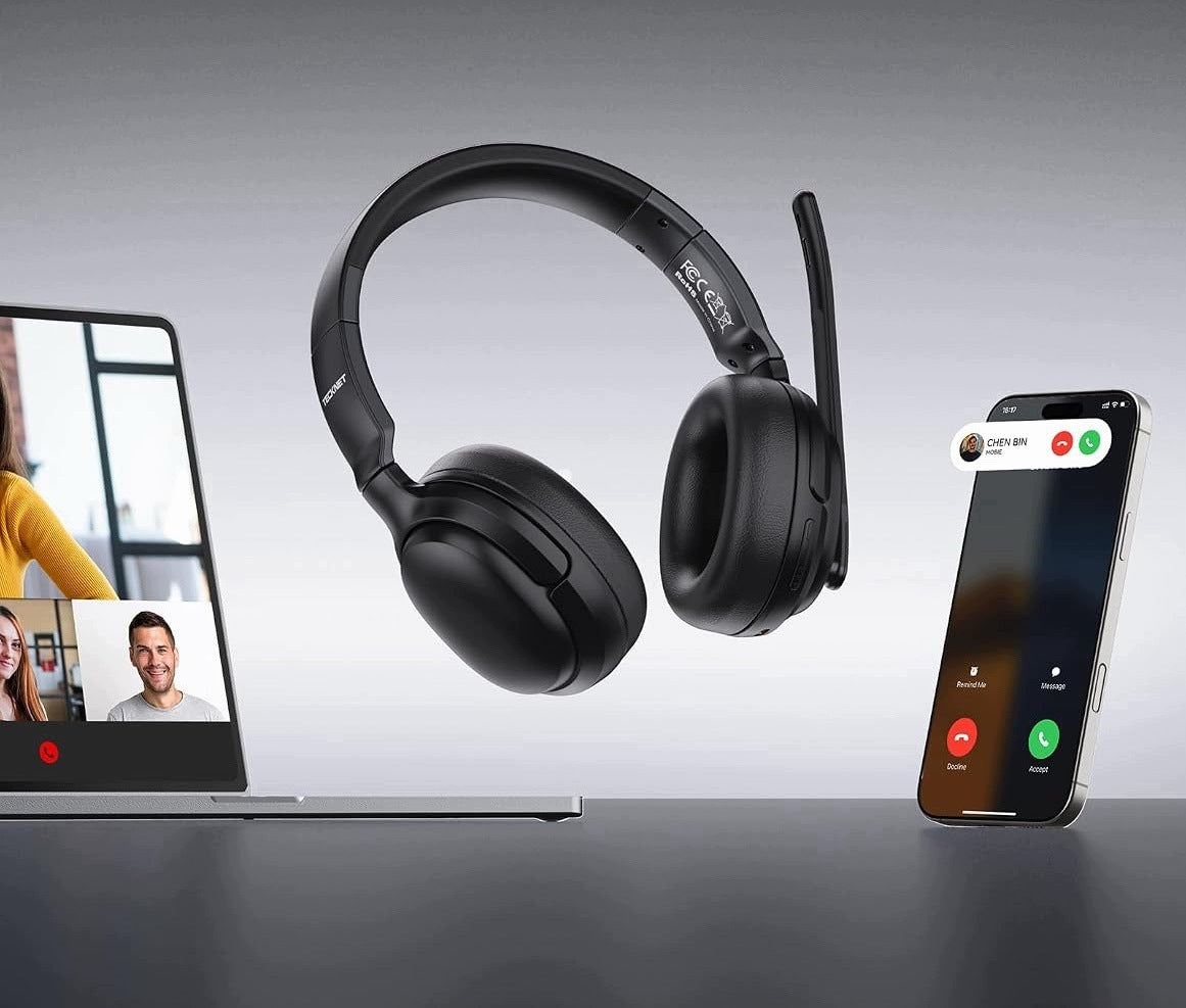 On-ear bluetooth headphones with TECKNET microphone Brand no brand