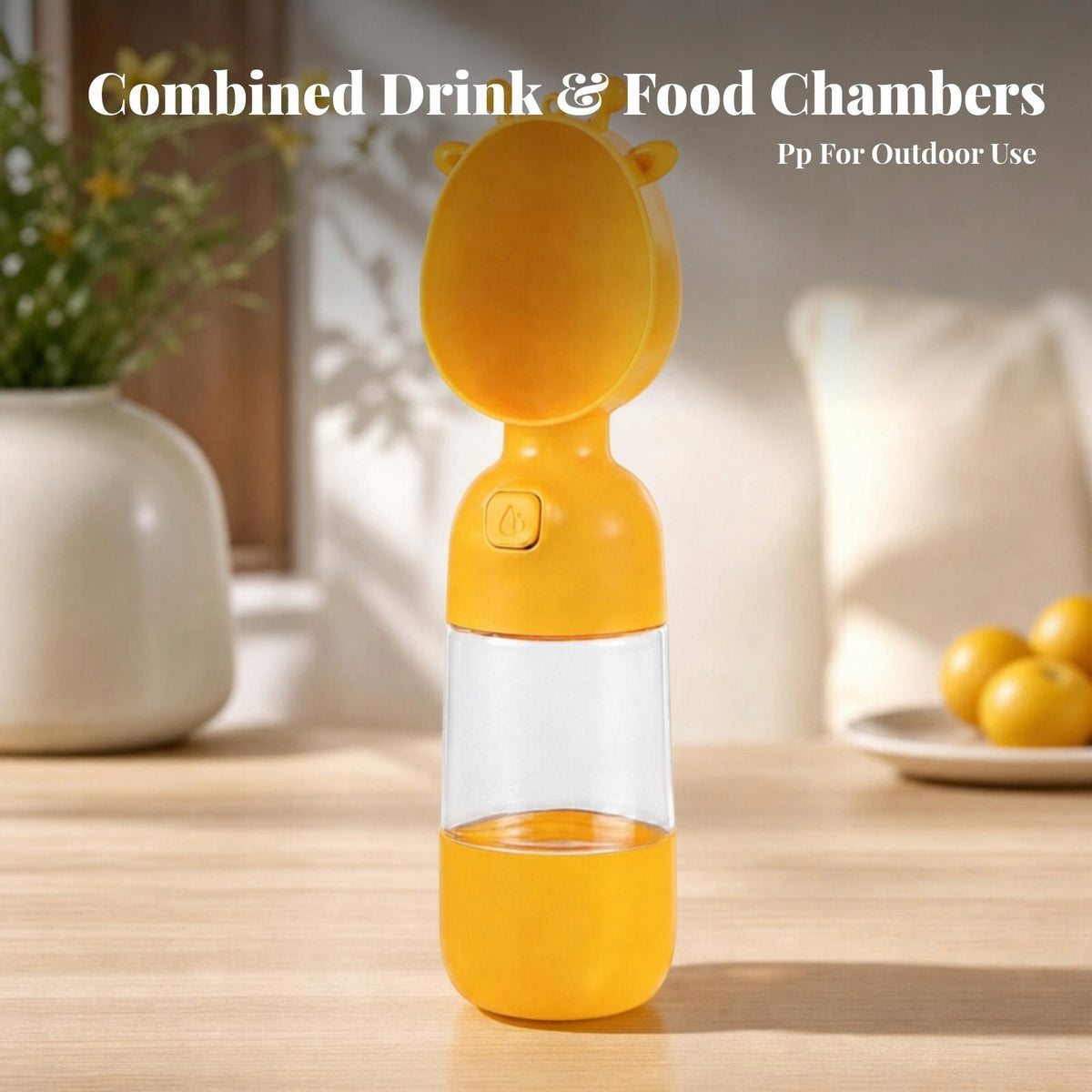 One Handed Portable Pet Feeder | Convenient Hanging Fawn Travel Mug - Packaging status original