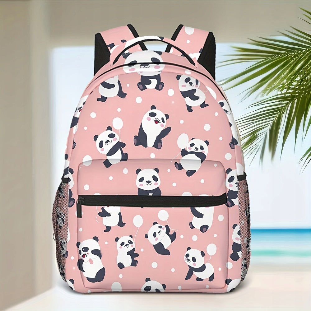 One Panda Orange Backpack for Students, Workers, and Travel