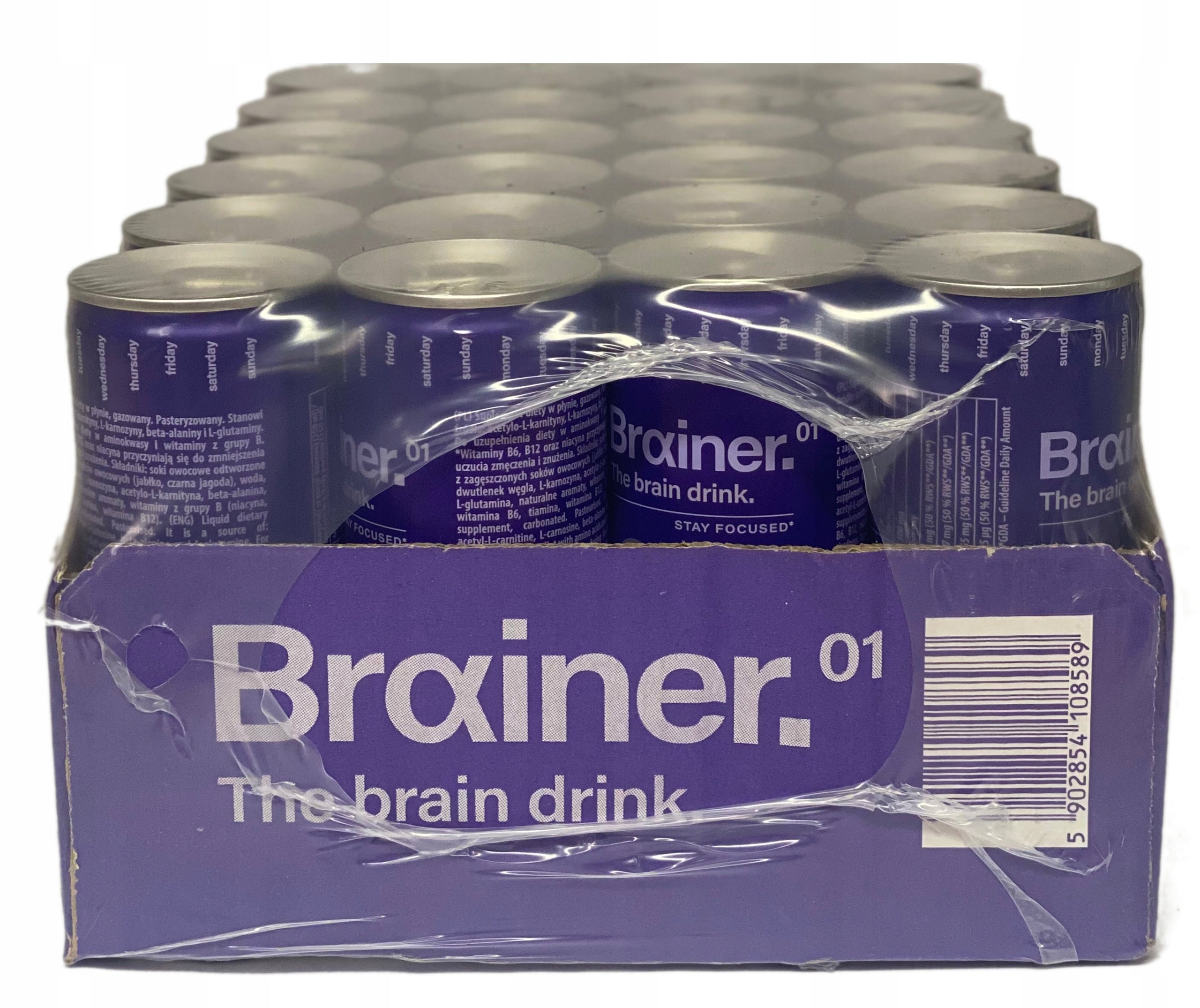 One pack Brainer Carbonated Dietary Supplement valid until the end of 08.2026