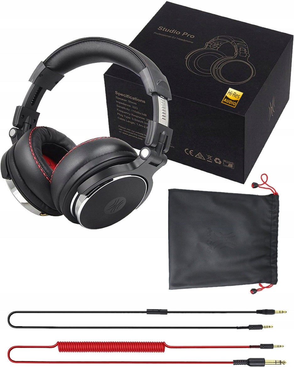 OneOdio Pro50 Studio Wired Headphones 50mm Dual Jack DJ 3.5/6.35 mm Packaging status original
