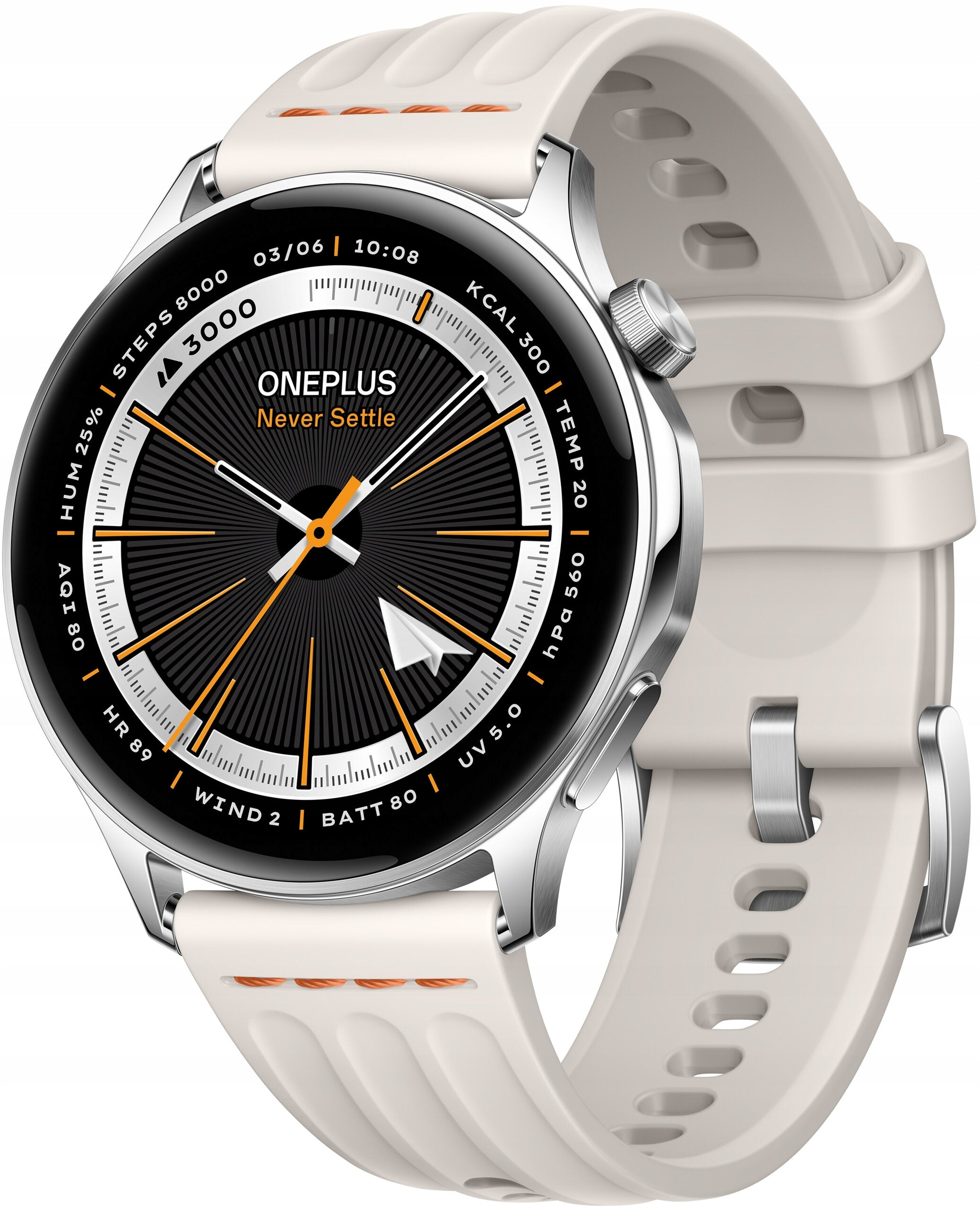 OnePlus Watch Lite silver smartwatch