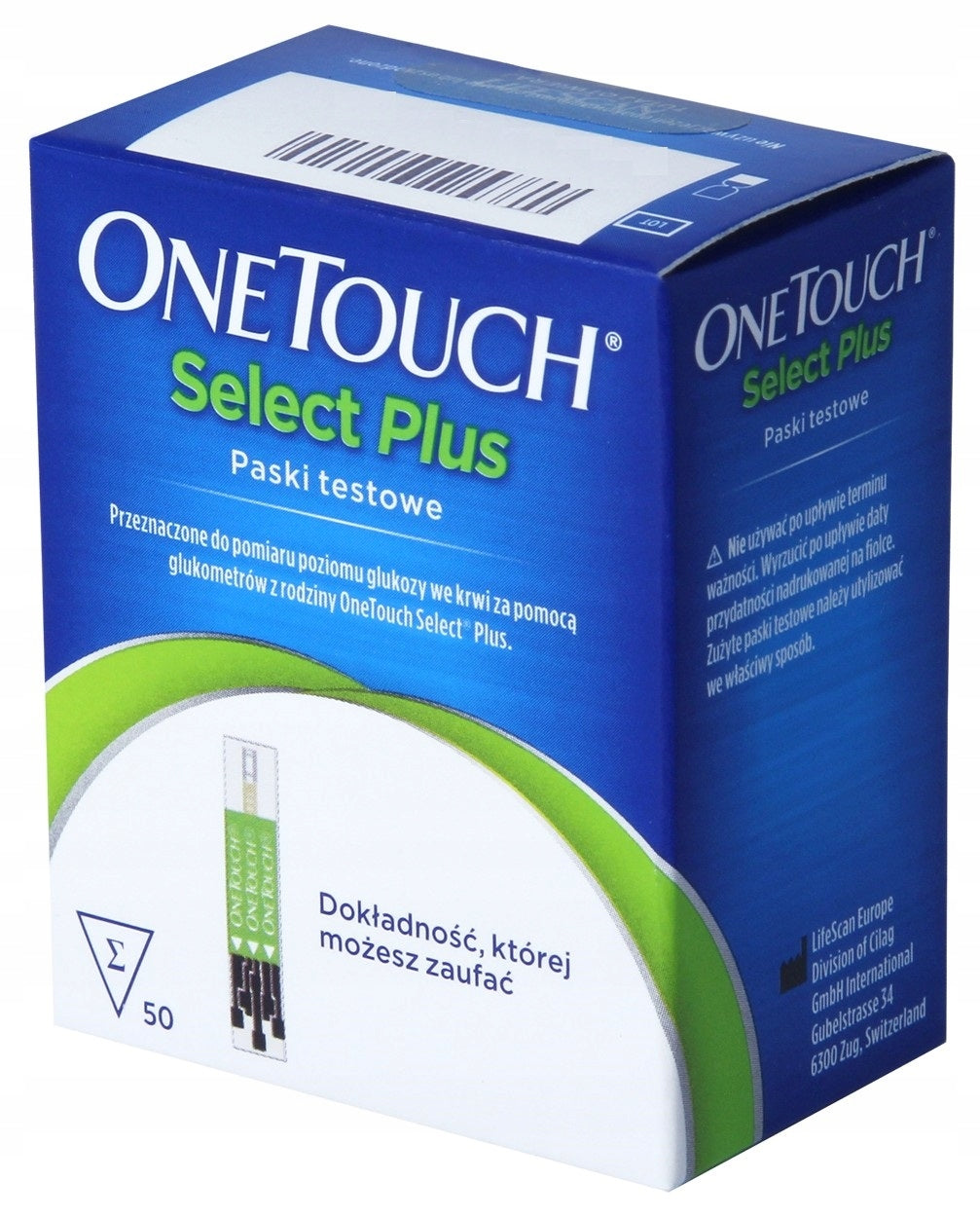 OneTouch Select Plus Test strips 2 X 50 pieces FOR BLOOD GLUCOSE MEASUREMENT Packaging status original