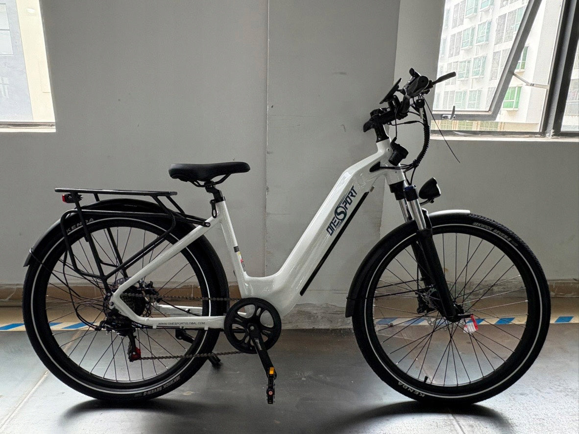 Onesport OT05 Electric Bicycle 250W 18.2Ah 27,5" 25km/h E-bike White Foldability partially assembled, calibrated