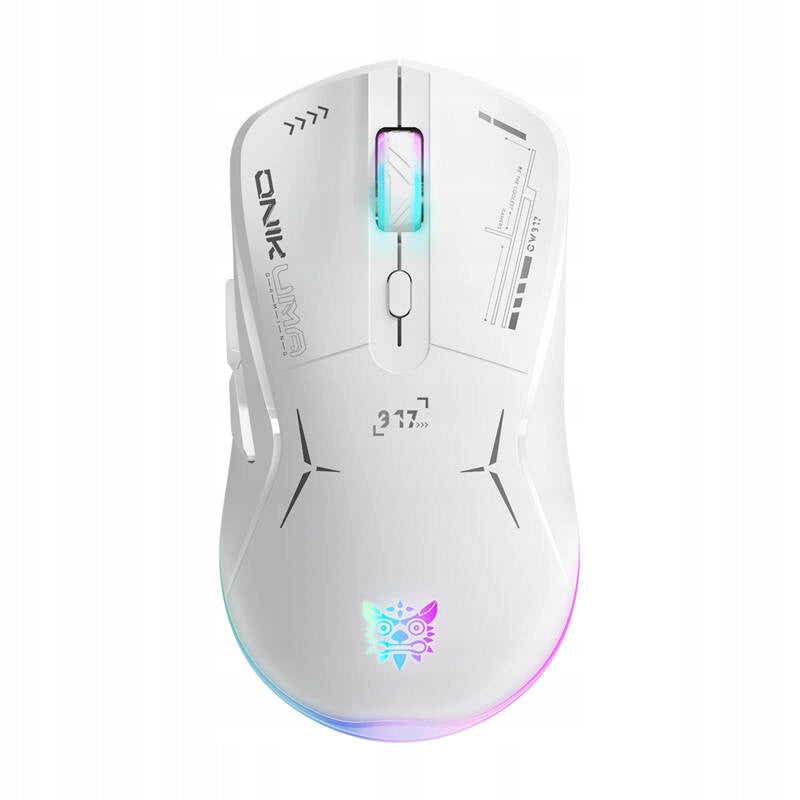 Onikuma CW917 Wireless Gaming Mouse Computer 2.4G USB RGB White Packaging status original