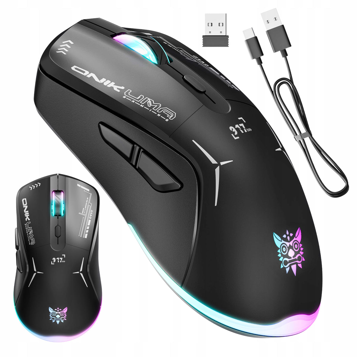 Onikuma CW917 Wireless Gaming Mouse Optical RGB Backlight
