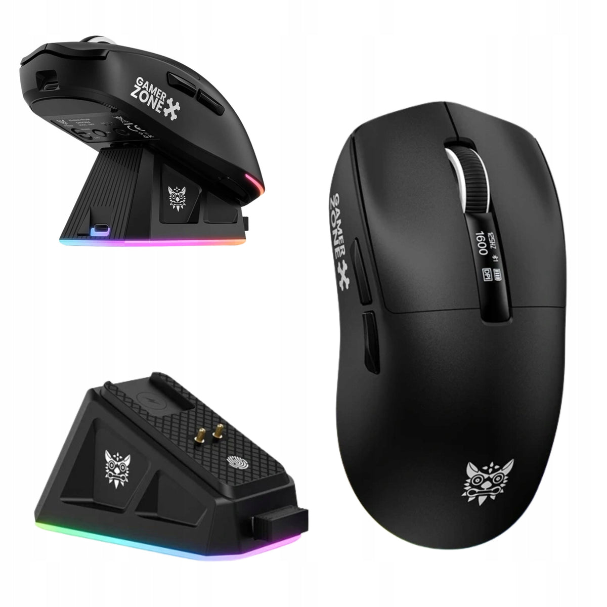 Onikuma DM07 Gaming Mouse Wireless RGB 24000DPI Black Charging Base
