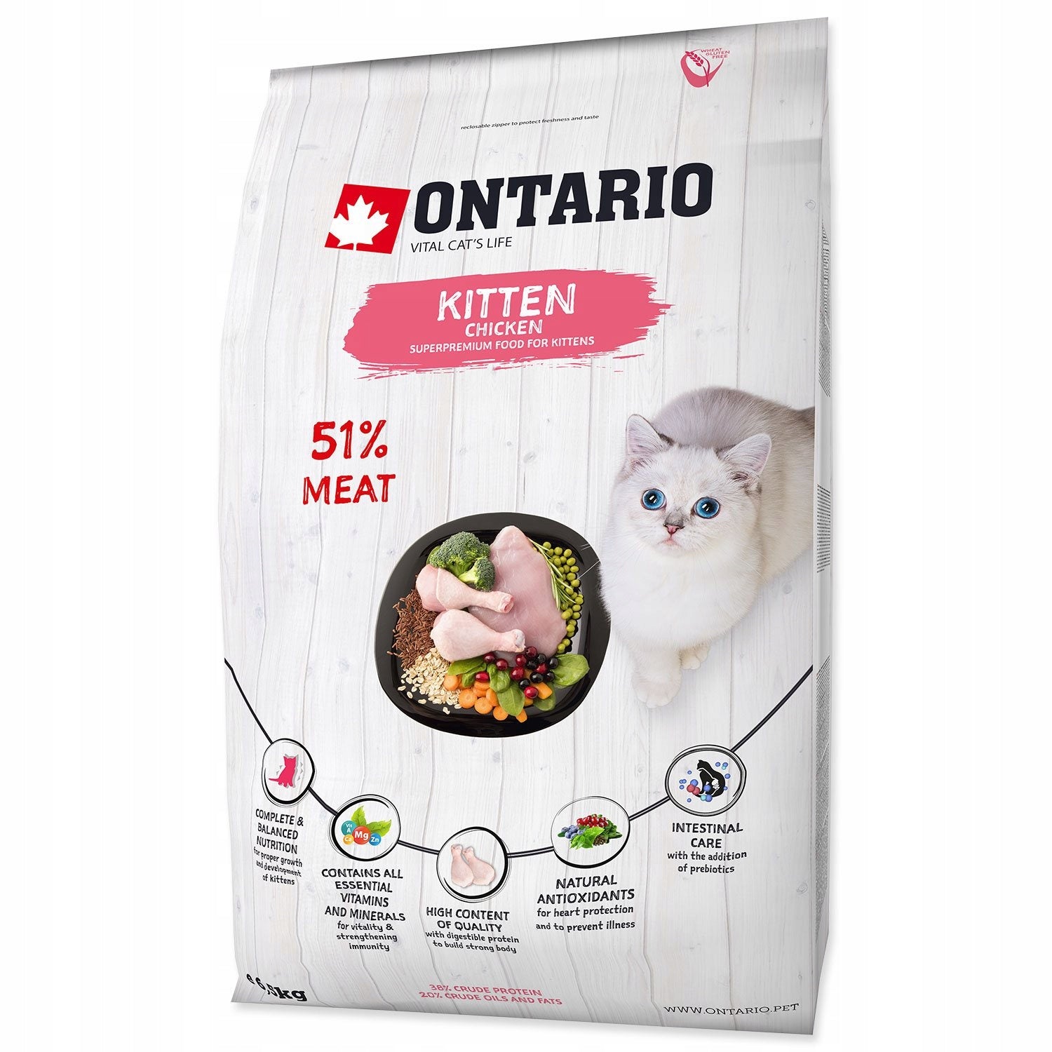 Ontario Kitten Chicken 6,5 kg Manufacturer code 213-10037