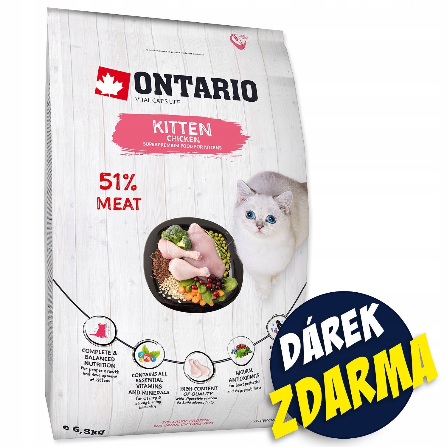 Ontario Kitten Chicken 6,5 kg