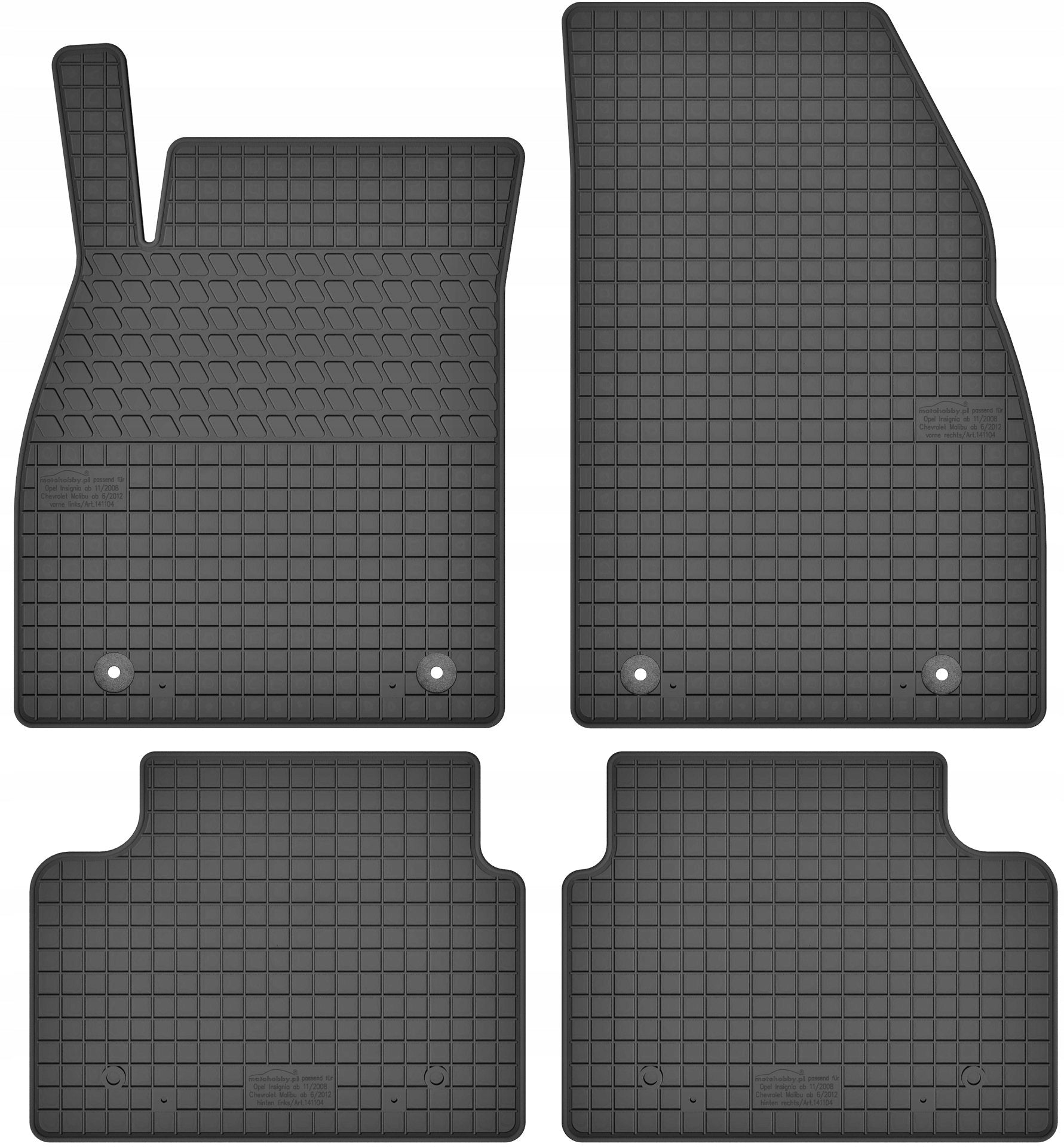 Opel Insignia A 08-17 RUBBER MATS DEDICATED TO THE CAR BLACK TO SIZE