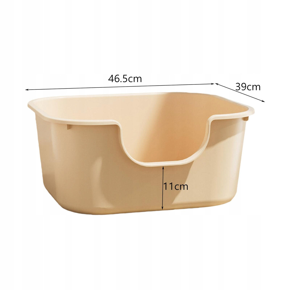 Open Cat Litter Box, Cat Litter Box, Portable Cat Litter Box, Milk coffee Packaging status original