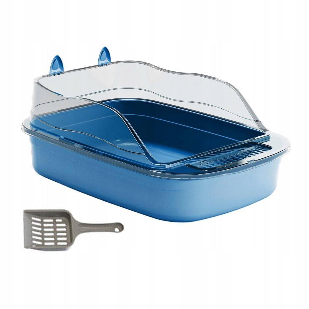 Open Cats Litter Box Cats Litter Basin Large Space Bedpan Kitty Litter blue
