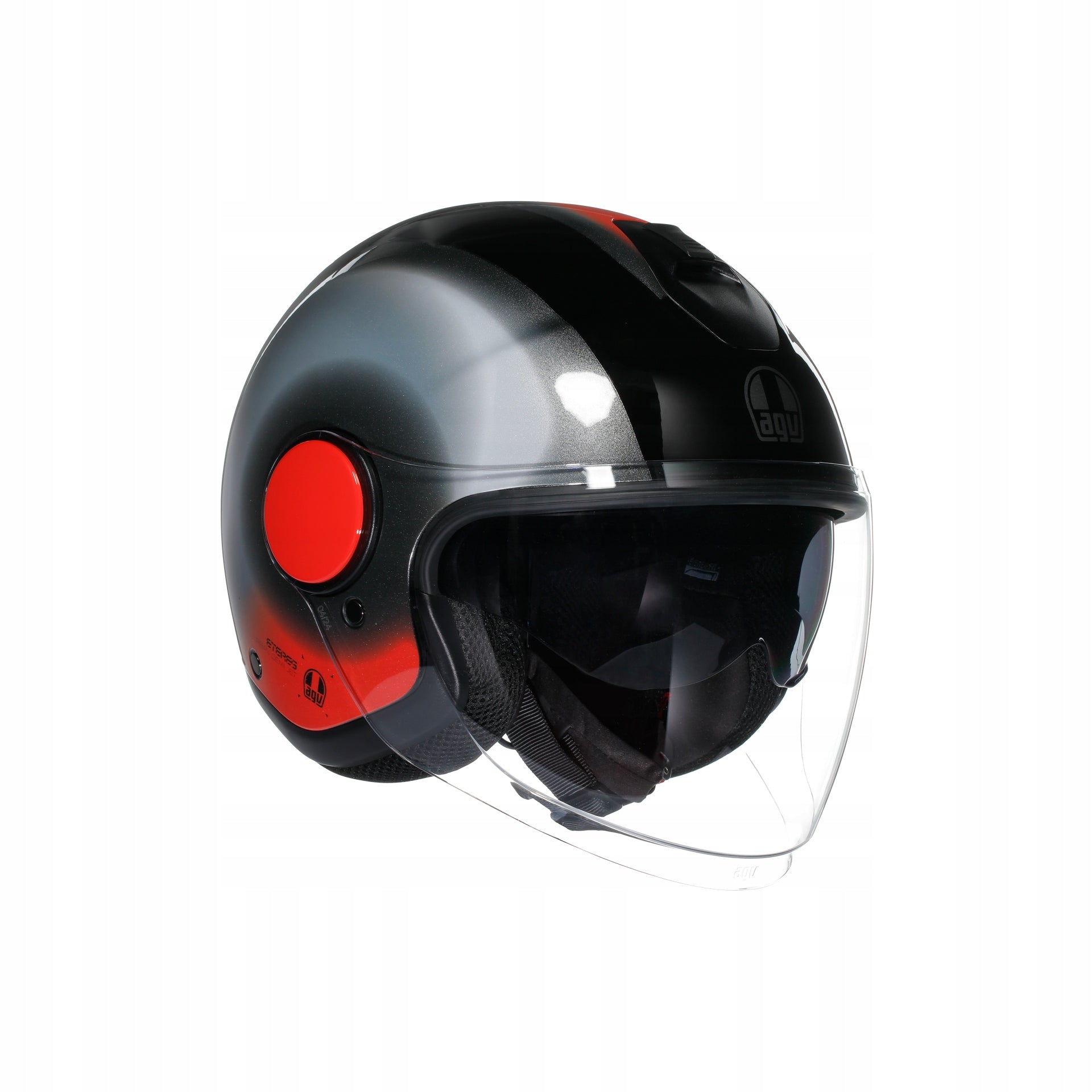 Open Helmet AGV Eteres Levanto Black/Silver/Red M