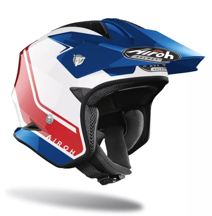 Open Helmet AIROH TRR-S KEEN TRIAL / Motorcycle/Quad/ Scooter M White Red