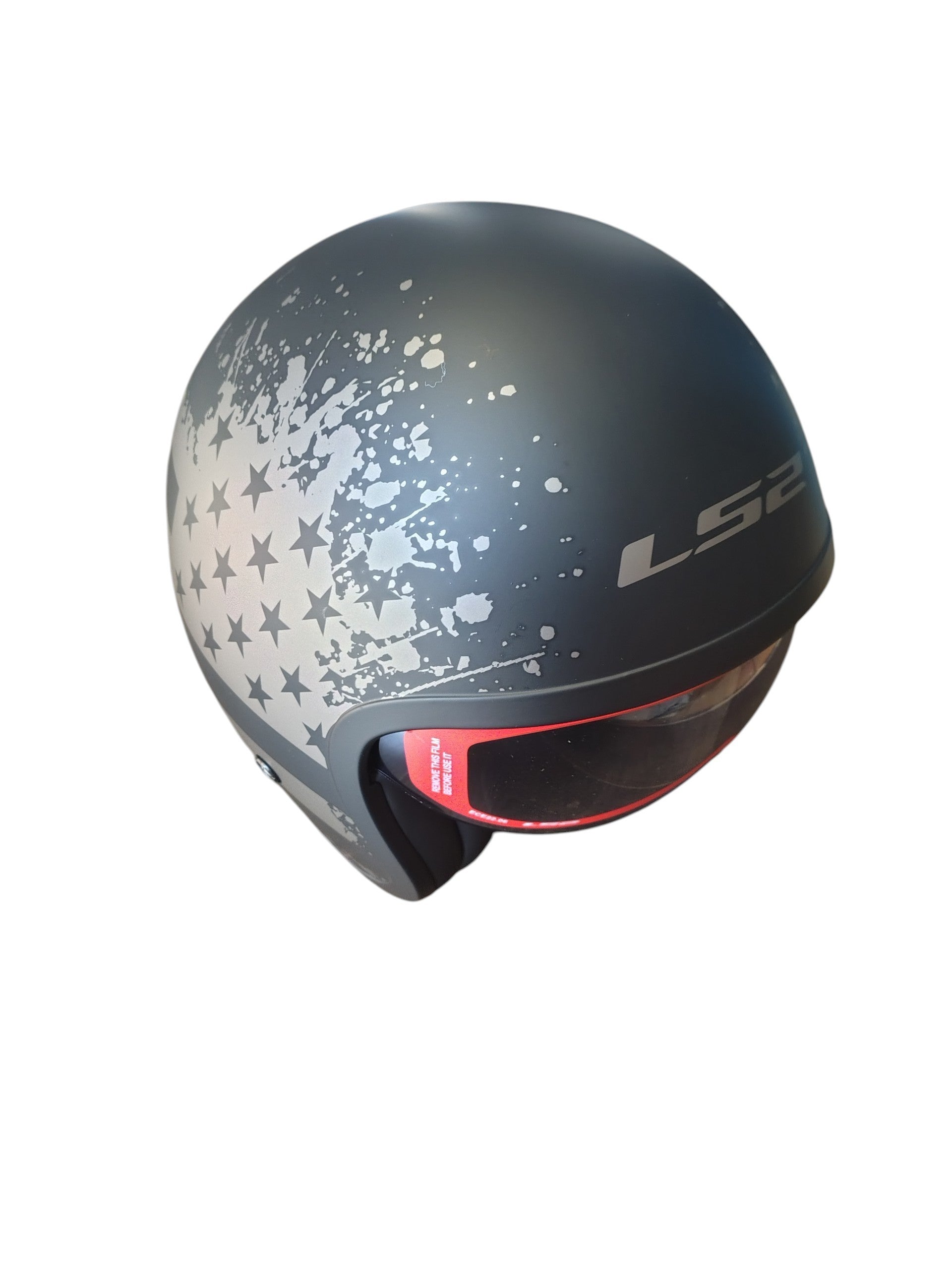 Open Helmet LS2 OF599 Spitfire 2 Mat Black Flag-06 XL Manufacturer's catalog number AK3059926116
