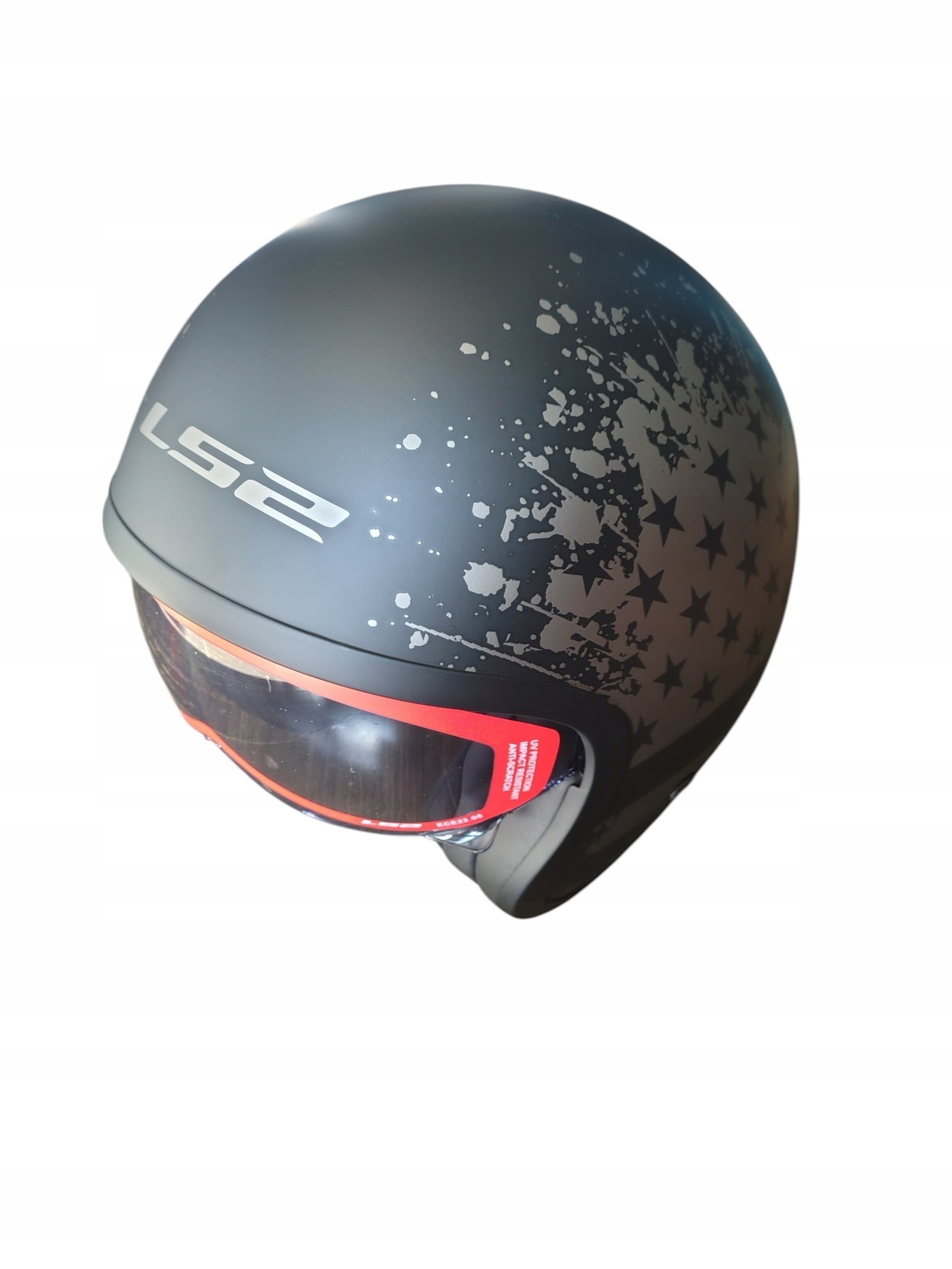 Open Helmet LS2 OF599 Spitfire 2 Mat Black Flag-06 XL