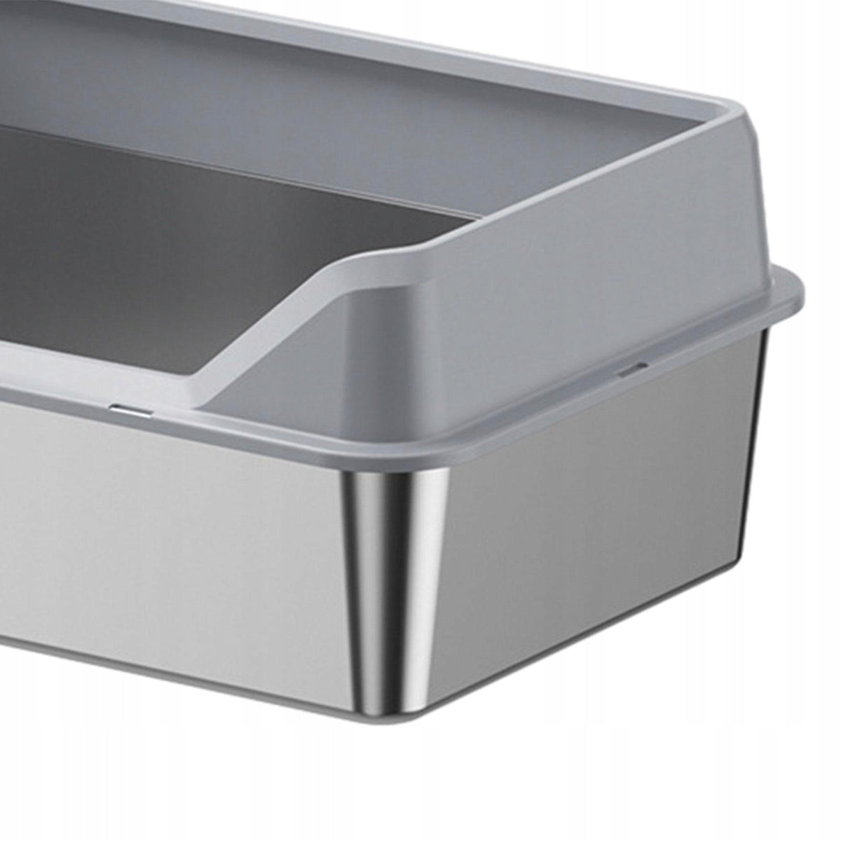 Open Litter Box Cat Sand Box Cat Sand Basin Pet 50x35x15cm Light Gray Packaging status original